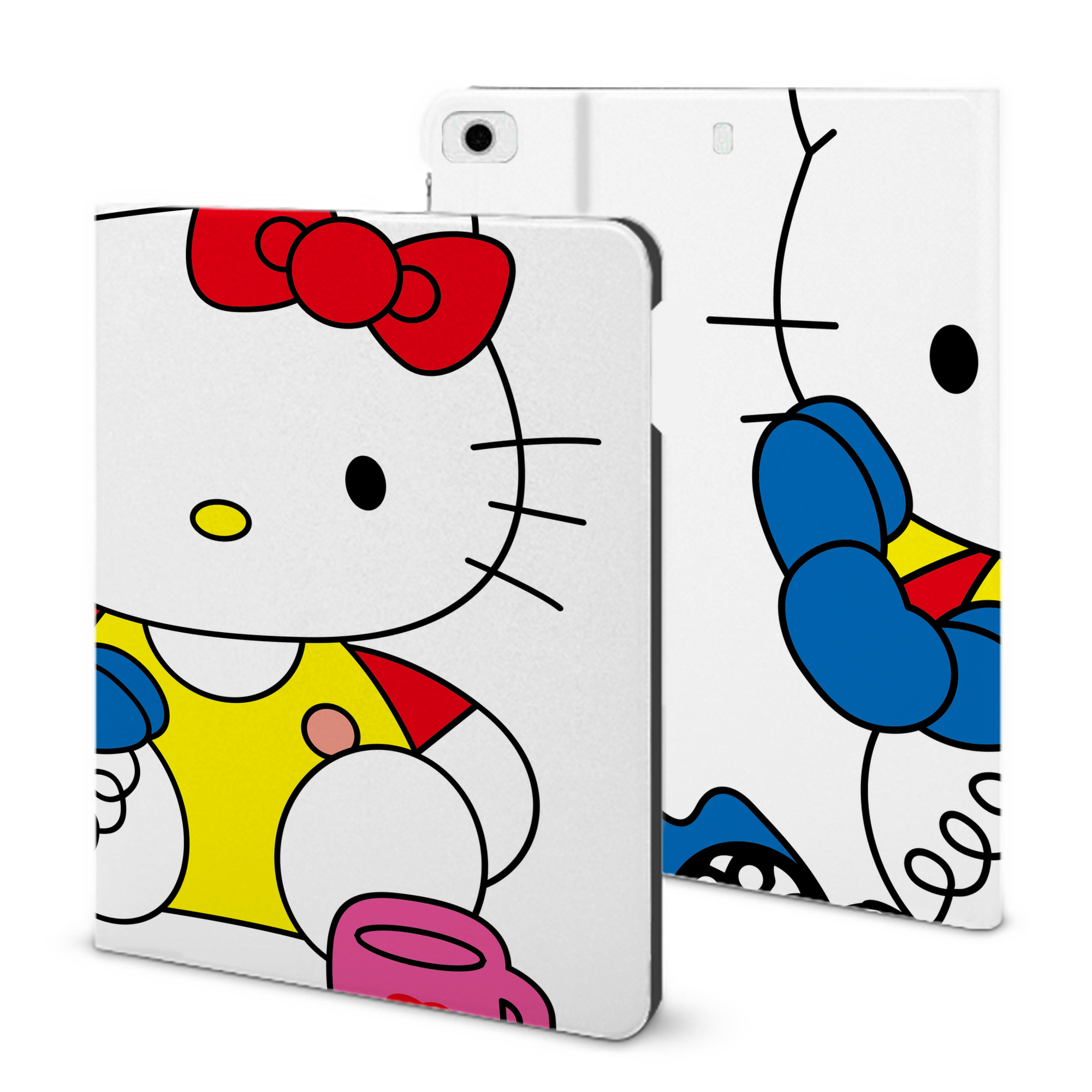 （画像用） Hello Kitty ハローキティ IPad ケース ブック型 PUレザー TPU 耐衝撃 軽量 薄型 ペン収納なし 全面保護 IPad 各モデル対応